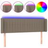 vidaXL Testiera a LED Tortora 147x16x78/88 cm in Tessuto