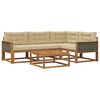 vidaXL Set di divani da esterno con cuscino 5 pcs Naturale e Beige