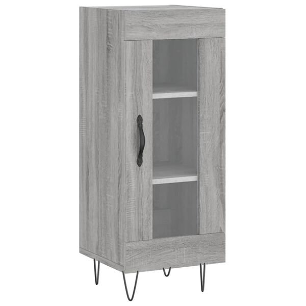 vidaXL Credenza Grigio Sonoma 34,5x34x90 cm in Legno Multistrato