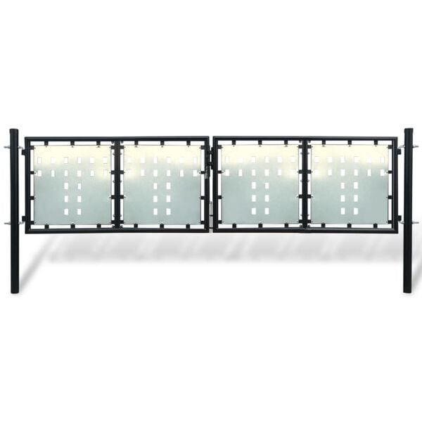 vidaXL Cancello per Recinzione a una Porta Nero 300x100 cm