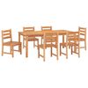 vidaXL Set da Pranzo da Giardino 7 pz in Legno Massello di Teak