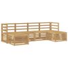 vidaXL Set divani 6 pcs Bianco Legno di Acacia Massello