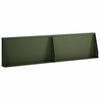 vidaXL Muro di contenimento 2 pz 80 x 12 x 30 cm Acciaio Verde Oliva