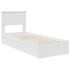 vidaXL Letto con Contenitore Bianco 75 x 190 cm Legno multistrato