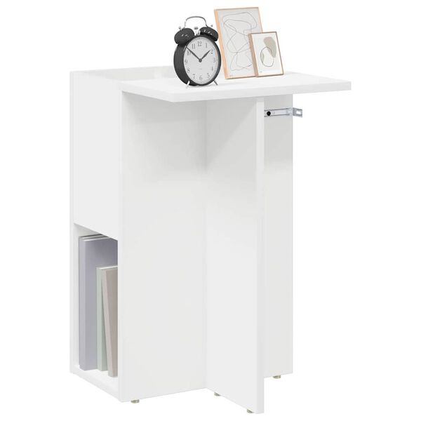 vidaXL Tavolino Bianco 35 x 40 x 55 cm Legno multistrato
