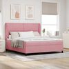 vidaXL Letto a molle con materasso Rosa 200 x 180 cm Poliestere