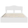 vidaXL Letto con Contenitore Bianco 160 x 200 cm Legno multistrato
