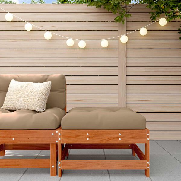 vidaXL Poggiapiedi da Giardino Legno di pino massiccio Marrone Cera