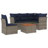 vidaXL Set Divani da Giardino 6 pz con Cuscini Grigio in Polyrattan