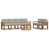 vidaXL Set di divani da esterno 7 pz Grigio Naturale e Chiaro