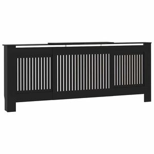 vidaXL Copertura per Radiatore Nera in Legno Multistrato 205 cm