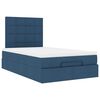 vidaXL Struttura Letto Pouf con Materasso Blu 120x190 cm in Tessuto