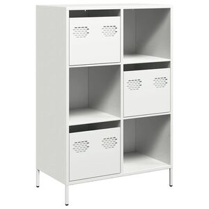 vidaXL Credenza Bianca 68x39x103,5 cm in Acciaio
