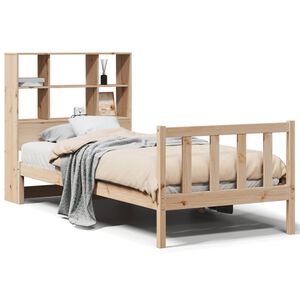 vidaXL Letto Libreria senza Materasso 90x200 cm Legno Massello Pino