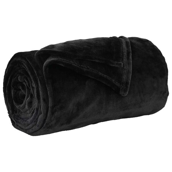 vidaXL Coperte da Pile 6 pcs Nero 240 x 270 cm Panno