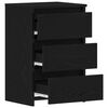 vidaXL Armadio da Notte con cassetto Rovere Nero 40 x 35 x 62,5 cm