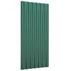 vidaXL Pannelli Tetto 12pz Acciaio Zincato Verde 80x36 cm