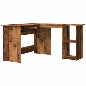 vidaXL Scrivania Angolare Legno Antico 120x140x75 cm Legno Multistrato