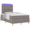 vidaXL Letto a Sorgente LED con materasso Talpa 120 x 190 cm Tessuto