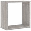 vidaXL Mensole Parete a Cubo 4 pz Grigio Sonoma 30x15x30 cm