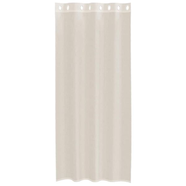 vidaXL Tende in Voile con Occhielli 2 pz Crema 140x225 cm