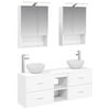 vidaXL Set di Armadi da Bagno 5 pcs Bianco 50 x 14,5 x 70 cm