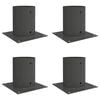 vidaXL Ancora rotonda per terreno 4 pz Antracite 18 x 18 x15 cm
