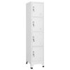 vidaXL Armadietto a Chiave a 4 Scomparti 38x45x180 cm