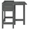 vidaxL Fioriera Giardino Piano Pieghevole Grigia Legno Massello Pino