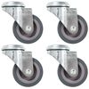 vidaXL Ruote Girevoli con Foro per Bulloni 4 pz 50 mm
