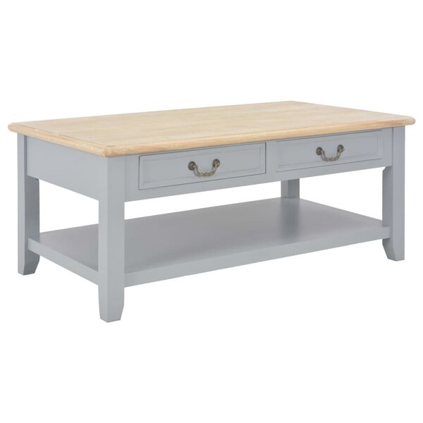 vidaXL Tavolino da Salotto Grigio 100x55x40 cm in Legno