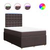 vidaXL Giroletto a Molle con Materasso Marrone Scuro 120x200cm Tessuto