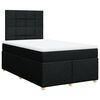 vidaXL Giroletto a Molle con Materasso Nero 120x190 cm in Tessuto