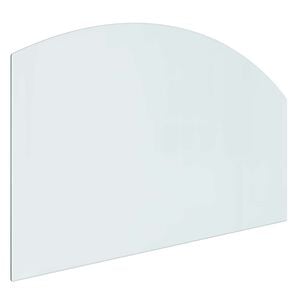 vidaXL Piastra in vetro per camino Trasparente 100 x 60 cm Vetro