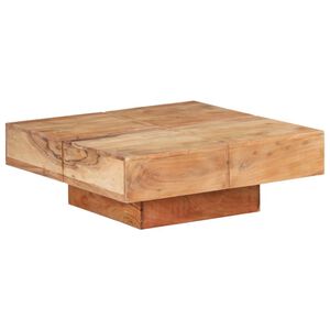 vidaXL Tavolino da Salotto 80x80x28 cm in Legno Massello di Acacia
