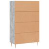 vidaXL Credenza Grigio Cemento 69,5x31x115 cm in Legno Multistrato