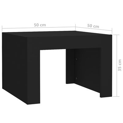 vidaXL Tavolino da Salotto Nero 50x50x35 cm in Truciolato