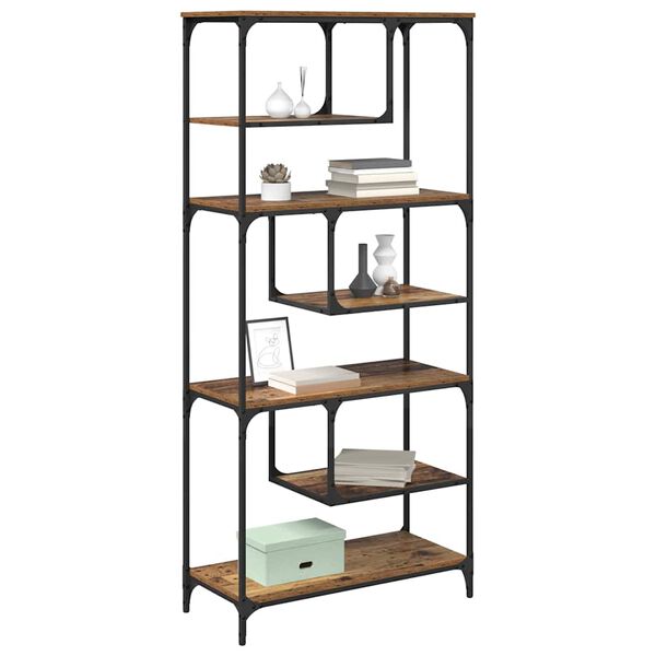 vidaXL Libreria Legno vecchio 81 x 36 x 176 cm Legno multistrato