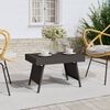 vidaXL Tavolino Pieghevole Nero 60x40x38 cm in Polyrattan