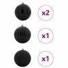 vidaXL Set di palline di Natale XXL 4 pcs Nero Plastica