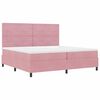 vidaXL Letto a molle con materasso Rosa 200 x 200 cm Velluto
