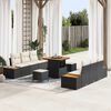 vidaXL Set Divano da Giardino 9 pcs Nero polyrattan