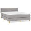 vidaXL Giroletto a Molle con Materasso Grigio Chiaro 140x200cm Tessuto