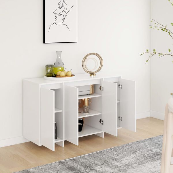 vidaXL Credenza Bianca 120x41x75 cm in Truciolato