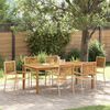 vidaXL Set da Pranzo per Giardino 7 pcs Beige Legno di Acacia Massello