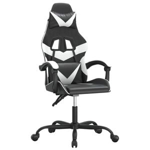 vidaXL Sedia da Gaming Nero e Bianco in Similpelle