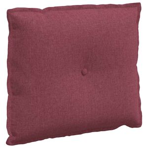 vidaXL Cuscino per Schiena Rosso Vino 60 x 19 x 50 cm Tessuto