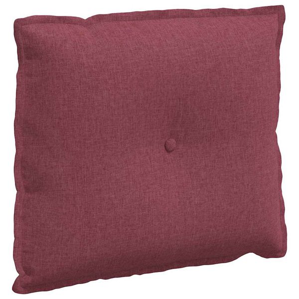 vidaXL Cuscino per Schiena Rosso Vino 60 x 19 x 50 cm Tessuto