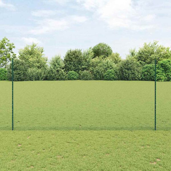 vidaXL Recinzione con Posto Verde 1,6 x 50 m Acciaio e PVC