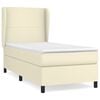 vidaXL Giroletto a Molle con Materasso Crema 100x200 cm in Similpelle